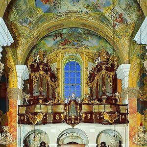 Innenansicht Basilika / Pfarre Graz-Mariatrost  Die Orgel.