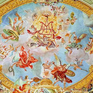 Innenansicht Basilika / Pfarre Graz-Mariatrost  Mariens Krone im Himmel.